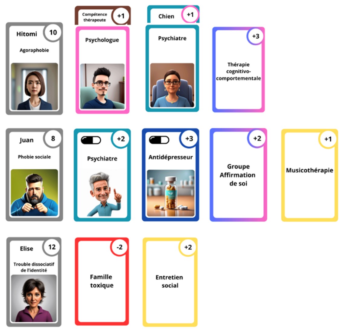 Boîte et cartes du jeu Psy Game